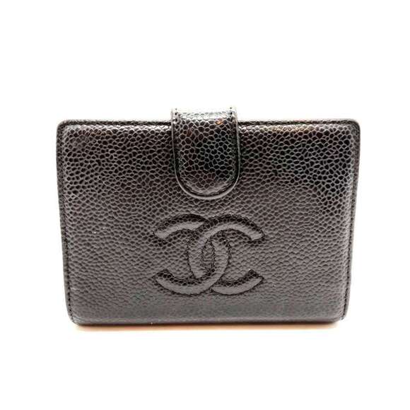 CHANEL Black Caviar Leather Coco Mark Wallet - Picture 1 of 4